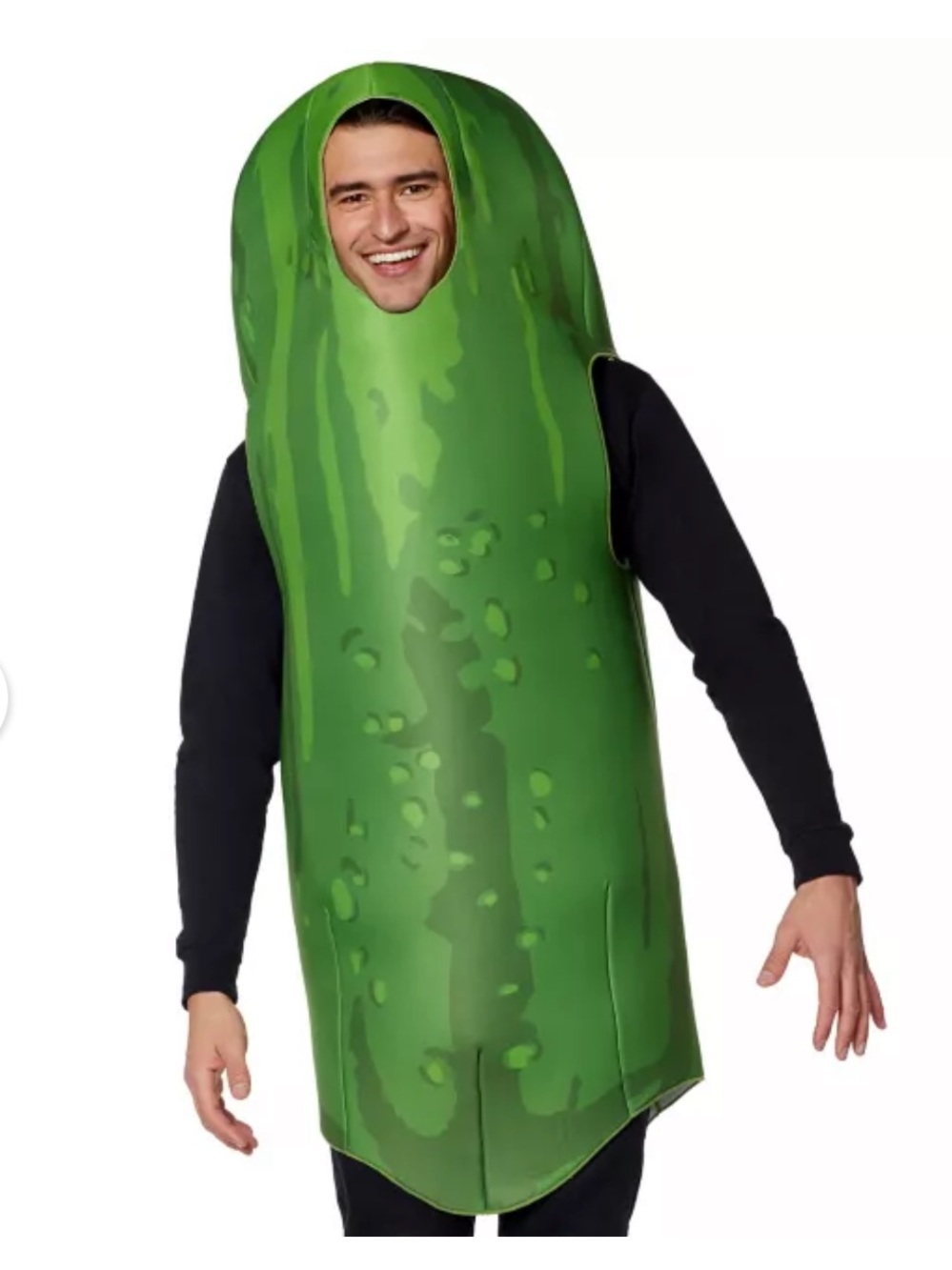 Men's Green Pickle Costume by Spirit Halloween One Size Fits Most OS